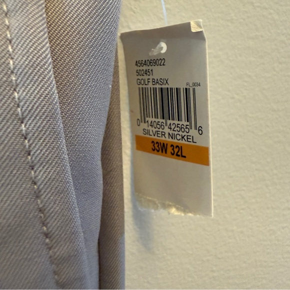 Izod Golf Pants Grey NWT Size 33x32 - Picture 2 of 4